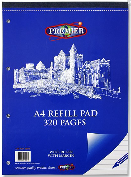 Refill Pad A4 320 Page Premier